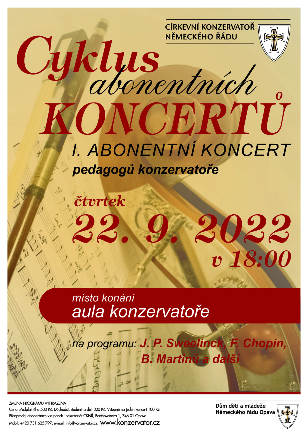 I. Abonentní koncert pedagogů konzervatoře