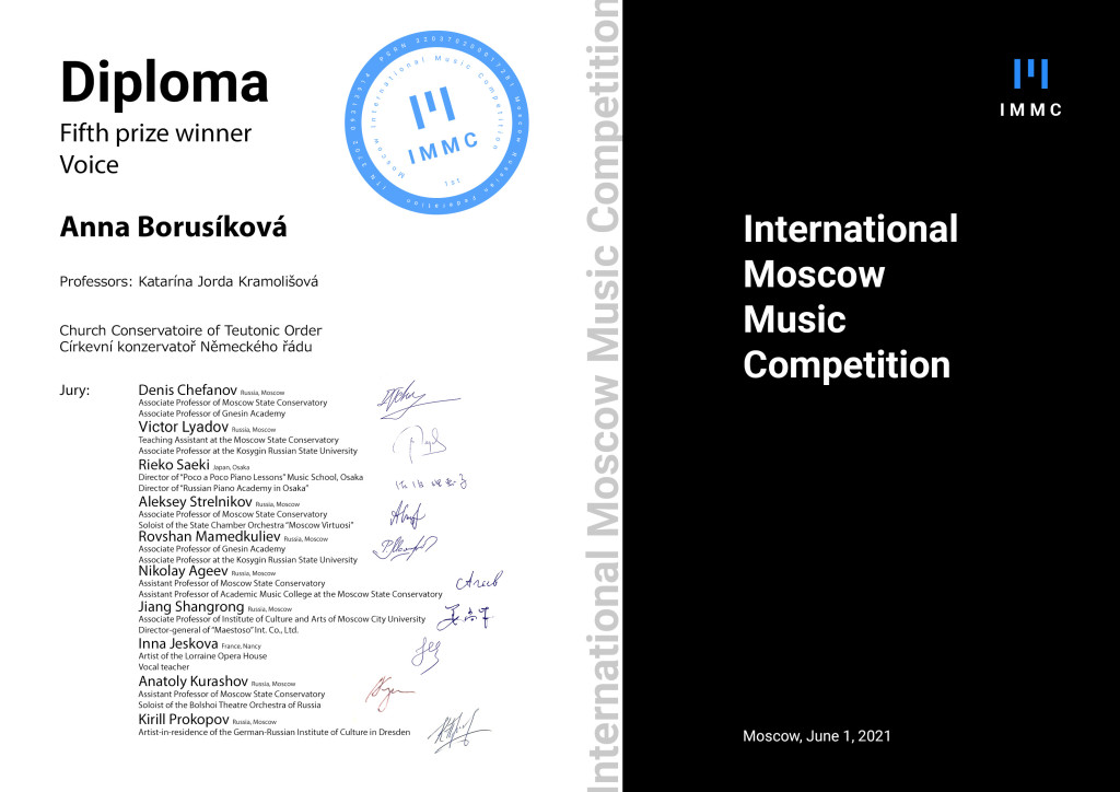 diplom soutěž Moskva