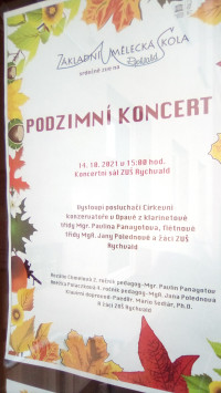 podzimní koncert ZUŠ Rychvald – 