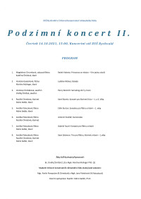 program - podzimní koncert ZUŠ Rychvald – 